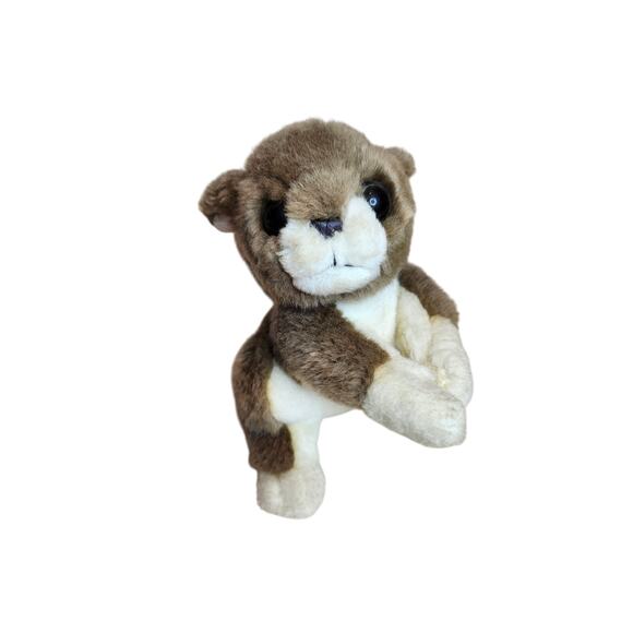 Vintage Leosco Uni-Toys Plush Stuffed Animal‎ Made in Germany Brown White Toy - Picture 3 of 6